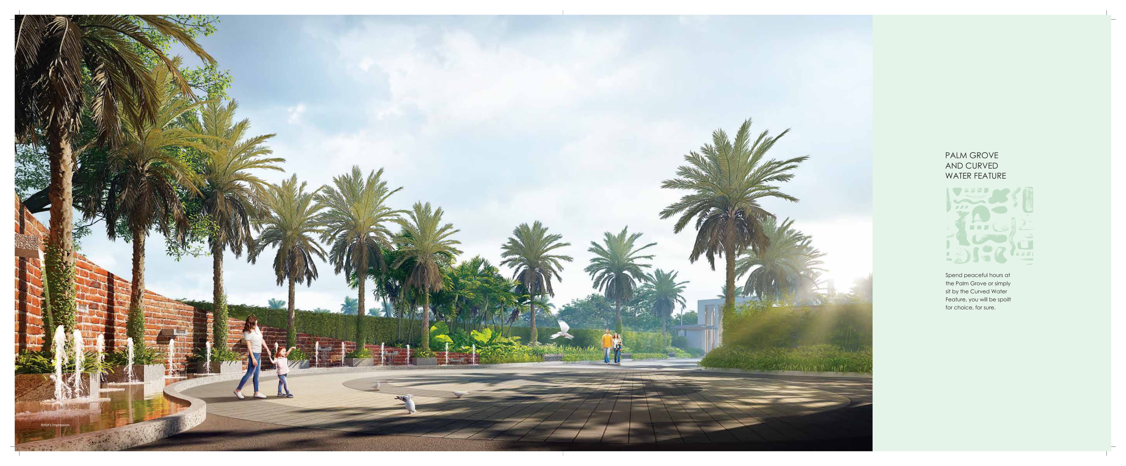 Palm Grove & Water Feature