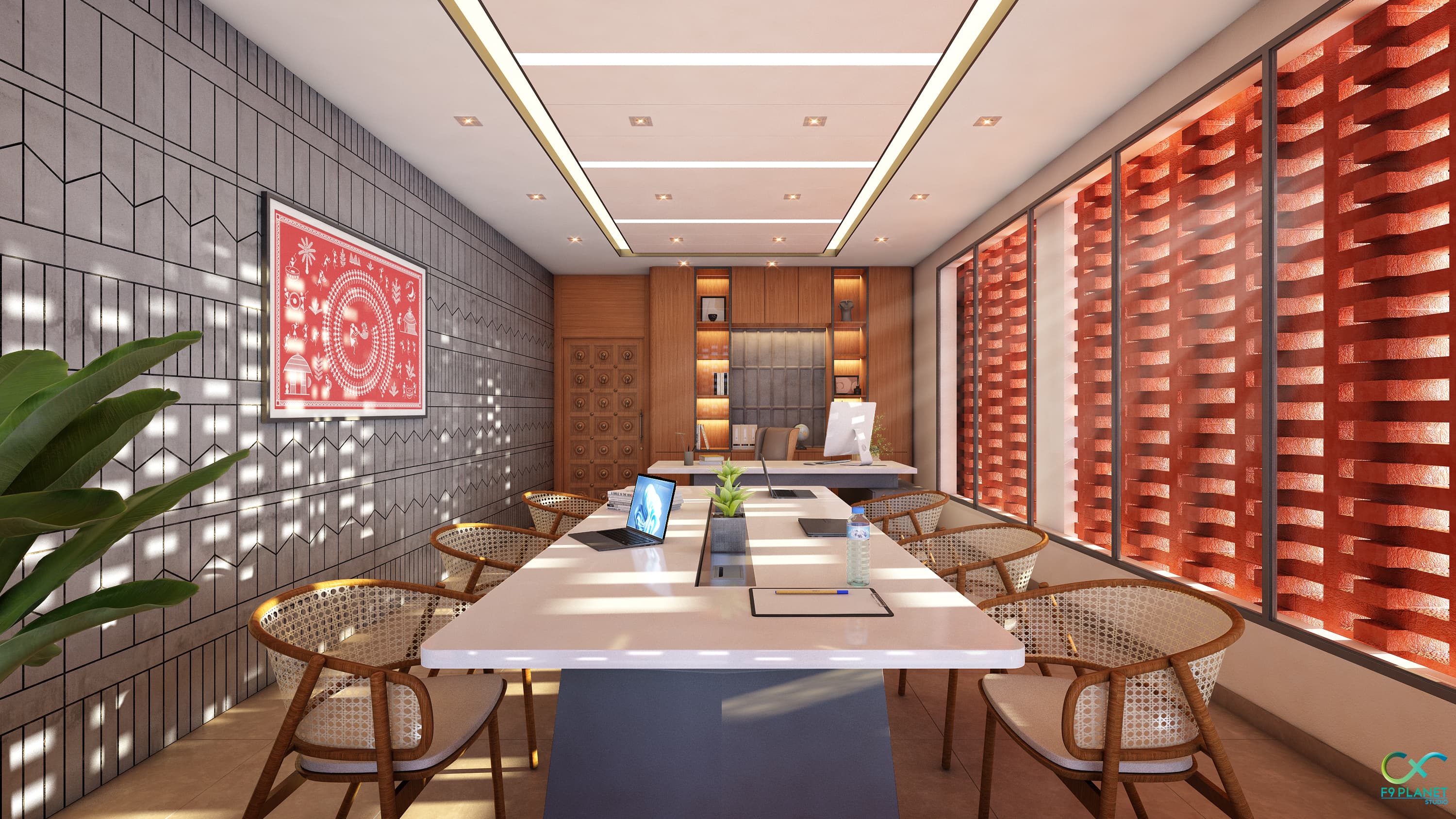 Jaali and craft inspired facade pattern design at Codename Sanskruti